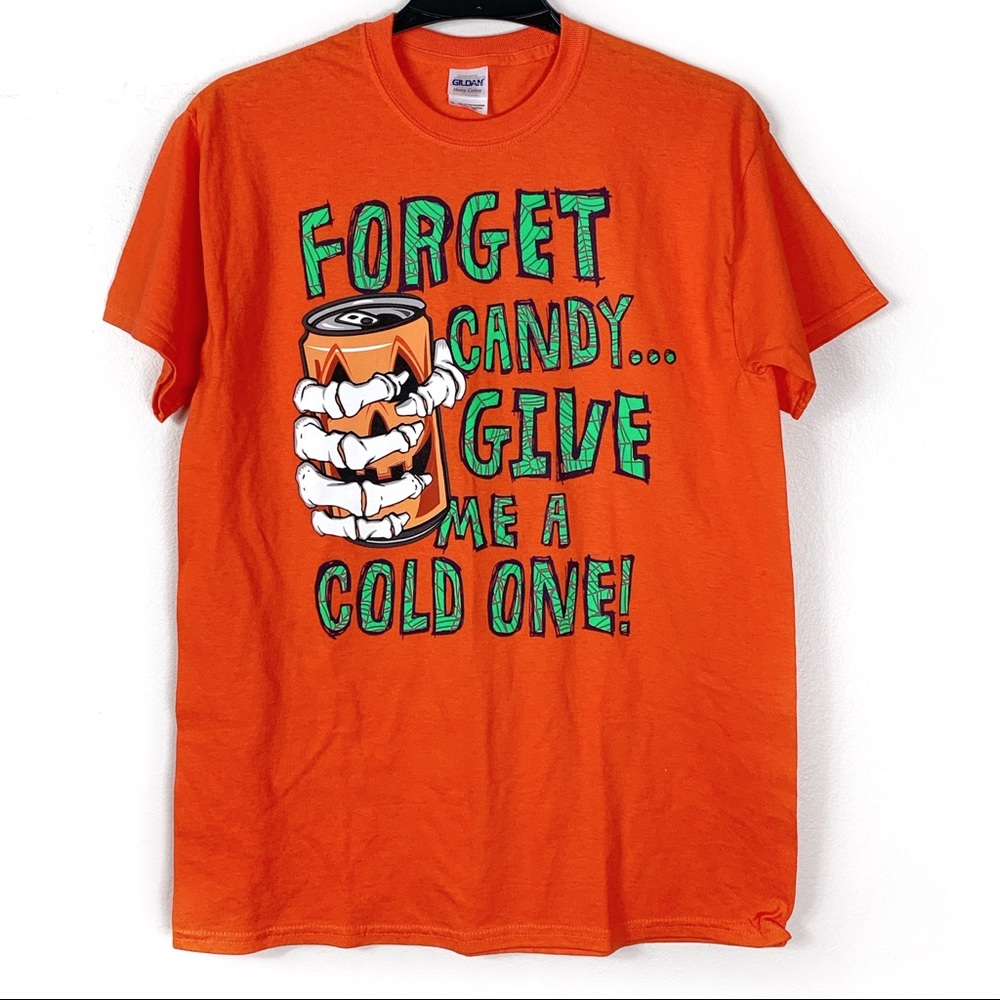 Heavy Cotton Funny Hallowing Graphic T-Shirt Sz M